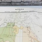 Antique Map Africa Political Divisions Commercial 1899 Railroad Ethnographic