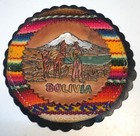 Vintage Bolivian Folk Art Coasters Set Of 5 Each Has Different Scene