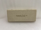 Rare 1960s Parker 45 Lady Pen Gold Brocade Pattern Gold Nib Swirl Wood Box Paper