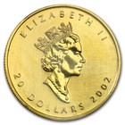 2002 Canada 1 2 Oz Gold Maple Leaf Bu