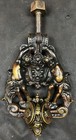 Yale   Towne Italian Bronze Satyr And Putti Door Knocker Spectacular Patina 1880