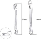 5 5mm X 7mm And 8mm X 10mm Metric 12 Point Offset Double Box End Wrench Chrom