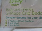 Disney Baby Winnie The Pooh 3pc Crib Bedding Set Comforter Fitted Sheet Ruffle