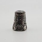 Vintage Sterling 925 Wire Work   Scroll And Dimple Thimble   Made In Mexico 1 4g