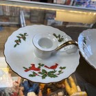 Vintage Lefton China Christmas Cardinal Candle Holder 1984
