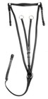 English Saddle Breastplate W martingale - Raised Leather - Full Or Cob-blk Or Br