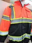 Hi-vis Class 3 Sherpa Insulated Safety Bomber Reflective Jacket For Road Work   