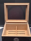 Deluxe Cigar Humidor 50 Cigar Capacity Glass Top Hygrometer Humidifier Gift Set