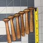 Set 6 Pk  3 1 2  Long Shaker Shelf Pegs Cup Coat Hanger Classic Wood