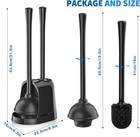 Toilet Plunger And Brush Bowl Brush And Heavy Duty Toilet Plunger Set Black