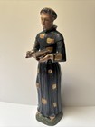 Antique Wood Santo Sculpture Statue Carving Old Master Icon Religious Folk Art