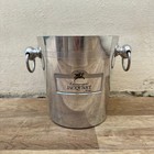 French Champagne Ice Bucket Jacquart Reims Silver Metal Vintage 12092419