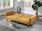 Modern Polyfiber Sofa Convertible Bed Wooden Legs Living Room Lounge D-ahd