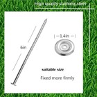 16 Count Outdoor Rv Rug Stakes  Stainless Steel Spira Patio Mats Stakes  Used   
