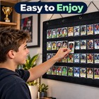 2 Pack Hanging Sports Card Display Case 72 Pockets Black Wall Organizer