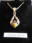 Elegant Claddagh Necklace  Connemara Marble By Gerard