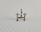 Dollhouse Faucet Mixer Tap Chrome Silver For Kitchen Or Bathroom Sink 1 12 Scale