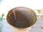 Old  Antique Usa Handmade Large Heavy Duty Wooden Apple Fruit Basket Rare