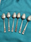 Vintage Oneida Community Coronation Pattern Silver Plate Set Of 6 Teaspoon