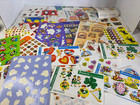 Vintage Holiday Stickers Big Lot  80s  Christmas  Halloween  Valentine s etc  