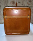 Vintage 1950   s Samsonite Shwayder Bros Leather Luggage Train Case Brown - No Key
