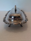 W m a rogers  Silver Plated Footed Butter Dish