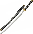 Japanese Katana Samurai Sword Gold Dragon 27in Carbon Steel Blade - Black