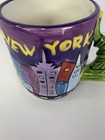Vintage New York City Souvenir Mug Statue Of Liberty Handle Colorful Skyline