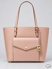 Michael Kors Jet Set Medium Pocket Leather Tote  Ballet