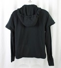Boomboom Athletica Women s Black Cotton Zip Up Double Layer Hoodie Size S