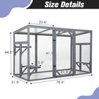 70  44  Wood Cat Enclosure Patio Cat Catio House Lockable Door Outdoor 