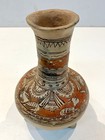 Antique Mayan  Terracota South American 3 Footed Jug Animal Polychrome Unknown 