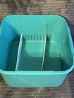 Eagle Craftstor Tote Module Lidded Storage Box Teal 2 White Inserts Green Blue