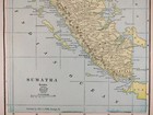 Vintage 1900 Sumatra Indonesia Map 11 x14    Old Antique Original Medan Jambi