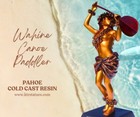 Kim Taylor Reece Cold Cast Resin Statue Pahoe Wahine  canoe Paddler 