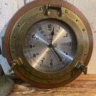 Nautical Bell Ships Clock Usa In Working Condition With Solid Brass Bell