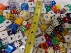 Lot Of 521 Vintage Dice Bone  Bakelite  Lucite  Large   Small   A 16  Necklace