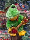 Dan Dee Green Singing Animated Frog Guitar Heart Shape Plush Toy Valentine s Day