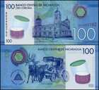 Nicaragua 100 Cordobas  2014  P-212  Unc  Polymer X 10 Pcs