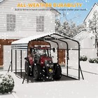               metal Carport W galvanized Steel Roof For Tractors Trucks Boats Motorcycle