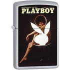Zippo Playboy October 71 Cover Satin Chrome Windproof Lighter New Rare