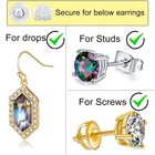 14k White Gold Silicone Earring Backs Replacement For Stud 1 Pair
