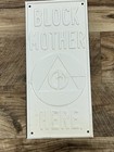 Vintage U s  Civil Defense Block Mother Embossed Steel Sign Cold War Memorabilia