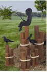 Amish Handmade Nautical Large Pier Post Decoration With Rope