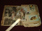 Antique Victorian Scrapbook Album 10  Trade Cards Die Cuts Calling Smoking Cards