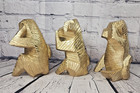 Stratton Home Decor Set Of 3 Wise Monkey Tabletop Sculptures Gold 7   
