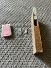 Antique Cw Le Count  Cribbage Board Patent 1879 With Cards And Metal Pegs