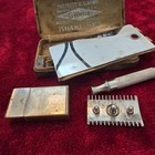 Vintage Gillette Ww I 1918 Khaki Set  item   134 