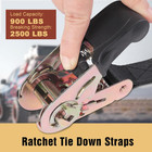 Endless Ratchet Strap Black Ratchet Straps Heavy Duty Tie Down Straps 8ft 2pcs
