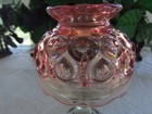 L  E  Smith Glass Pink Moon And Stars Fairy Lamp Rare